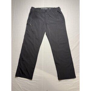 Wrangler Outdoor Pants Men’s 36x30 Gray/Black Lightweight Hiking Travel